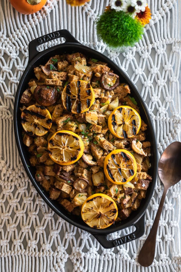 Fennel, Leek and Charred Lemon Stuffing Le Petit Eats