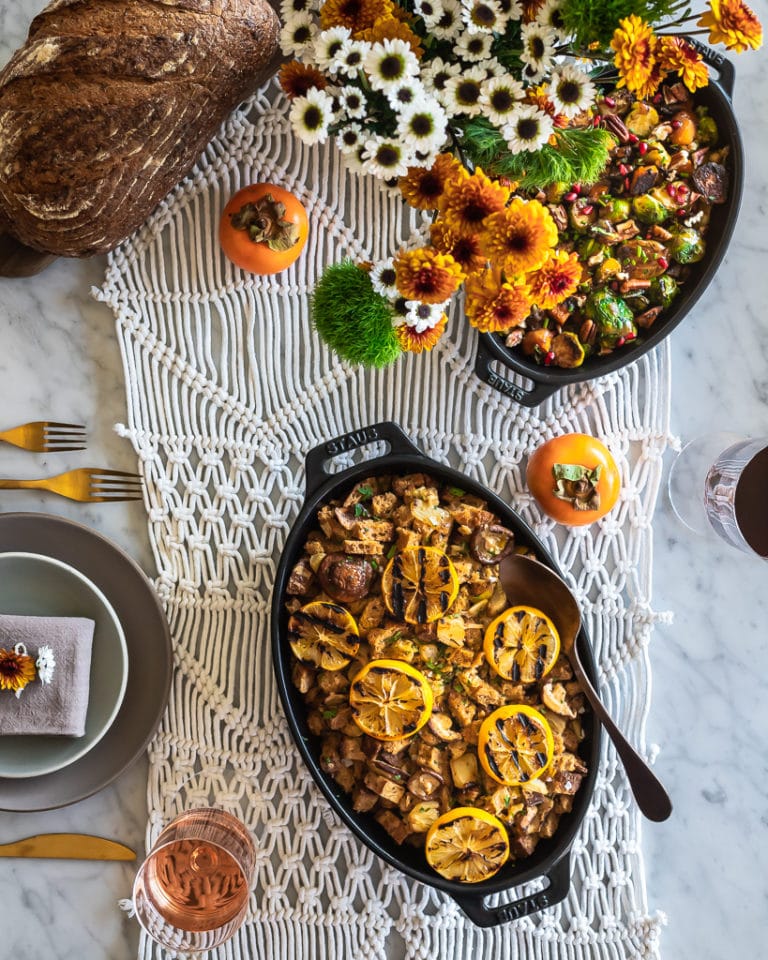 Fennel, Leek and Charred Lemon Stuffing Le Petit Eats