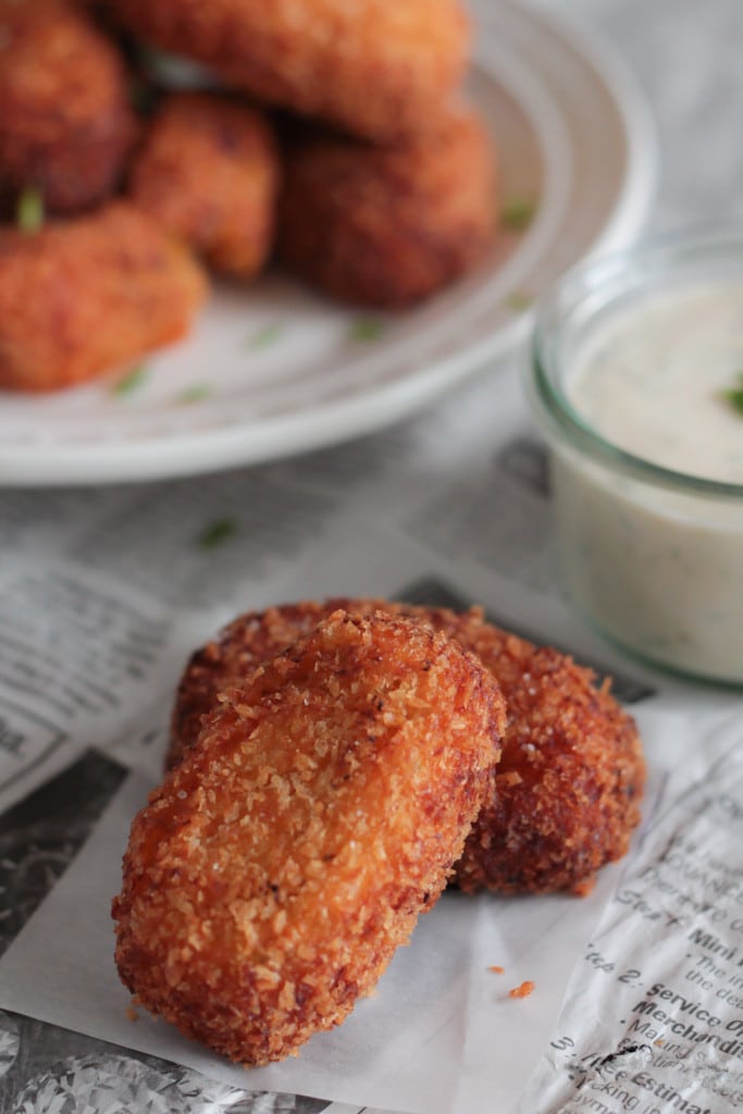 Sweet potato shrimp croquettes