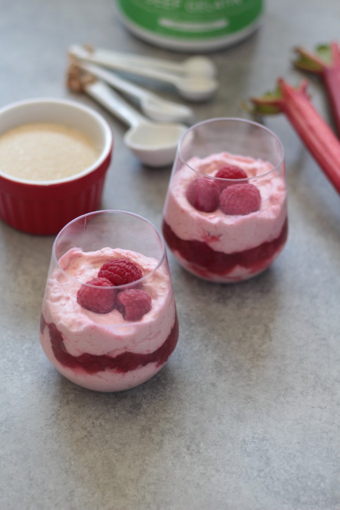 Raspberry Rhubarb Mousse Parfait