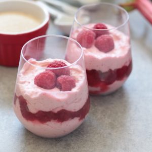 Raspberry Rhubarb Mousse Parfait