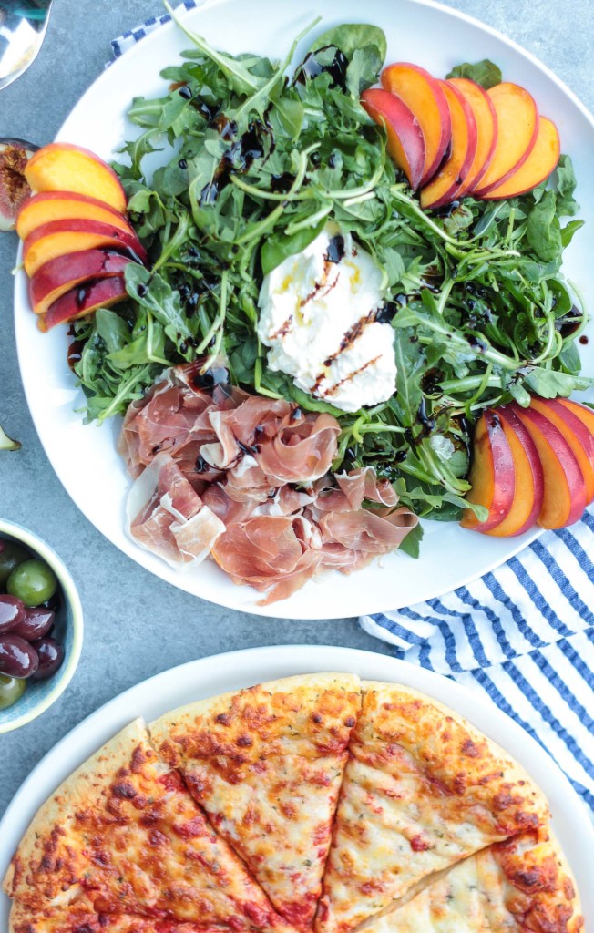 Prosciutto Peach Arugula Salad