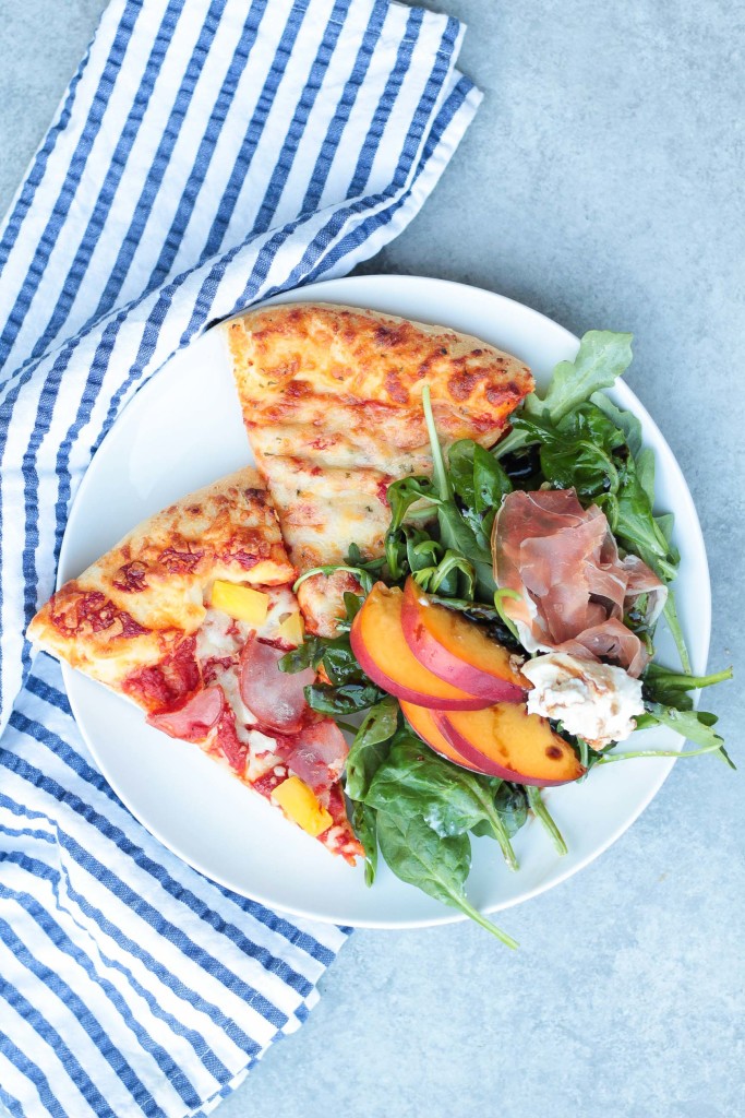 Prosciutto Peach Arugula Salad