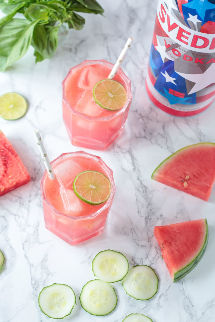 Watermelon Cucumber Basil Gimlet