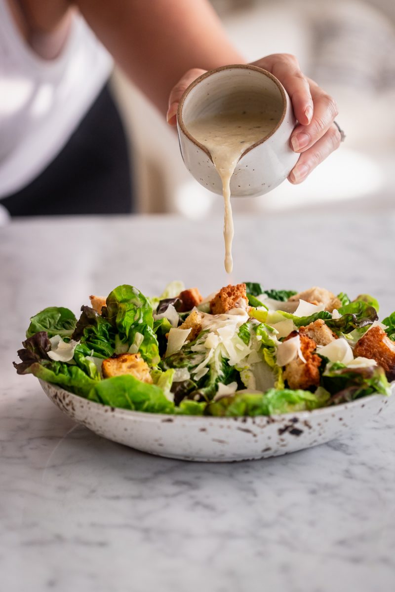 Healthy Caesar Dressing Le Petit Eats