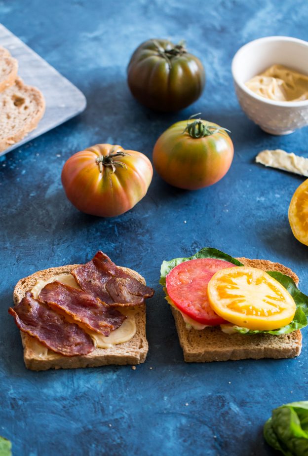 Heirloom Tomato BLT with Brown Butter Mayonnaise Le Petit Eats