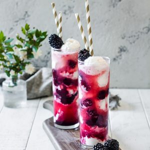 blackberry elderflower ice cream soda