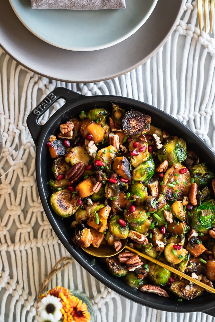 Brussels Sprout Hash with Maple Miso Glaze