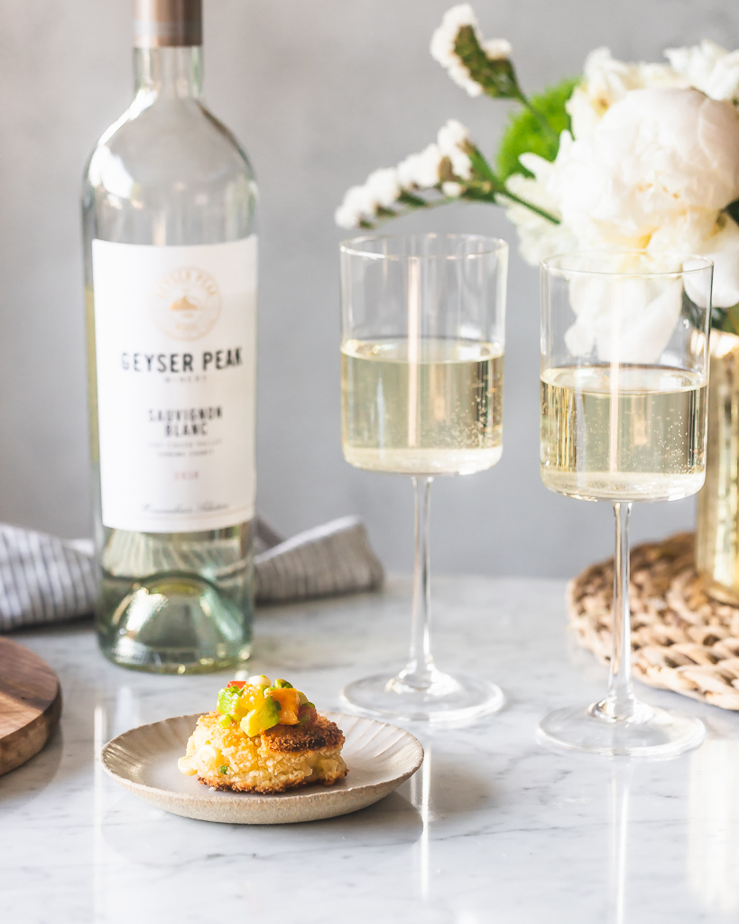 corn fritters with white wine