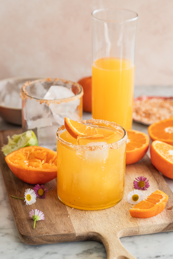 clementine margarita in a glass