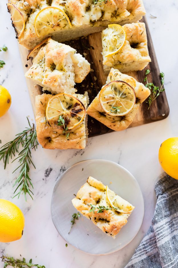 Lemon Herb Focaccia Le Petit Eats