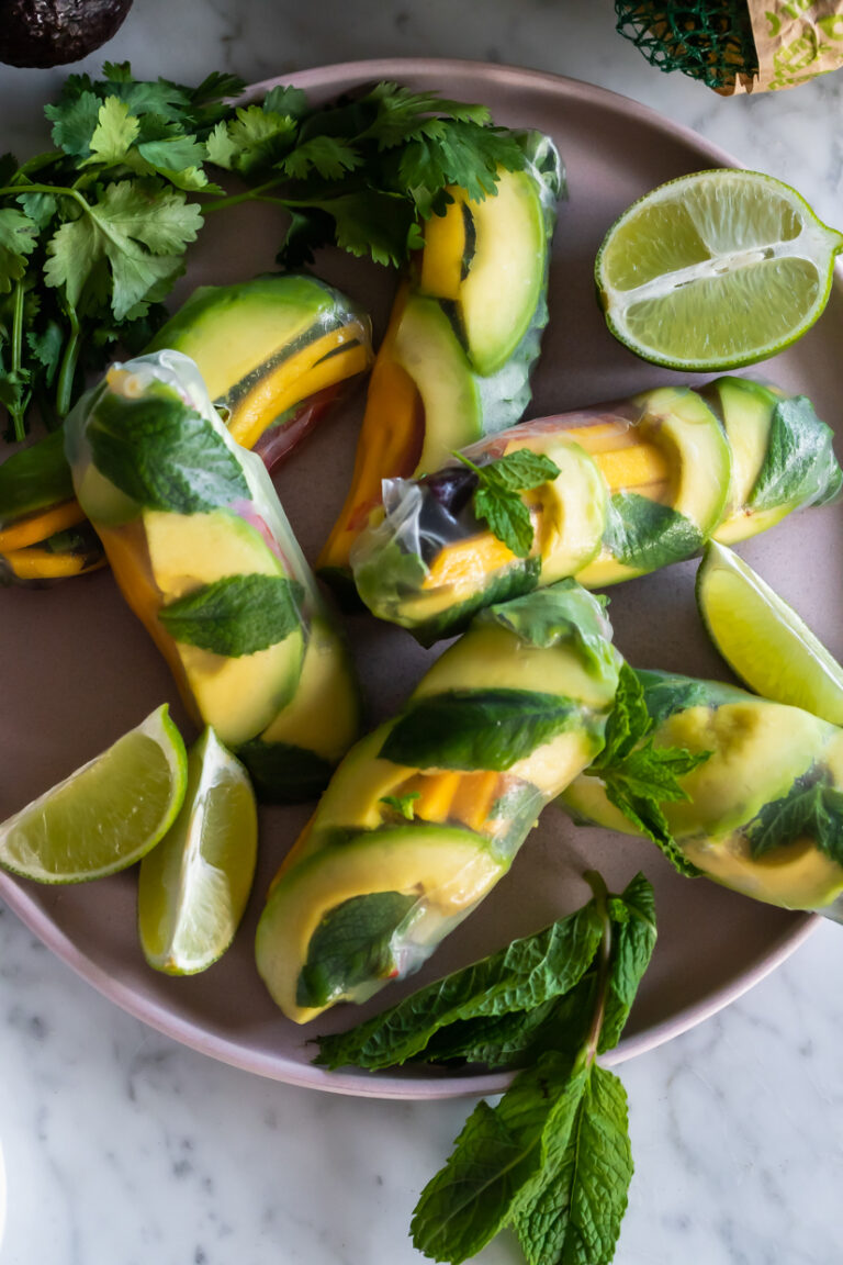 Mango and Avocado Summer Rolls - Le Petit Eats